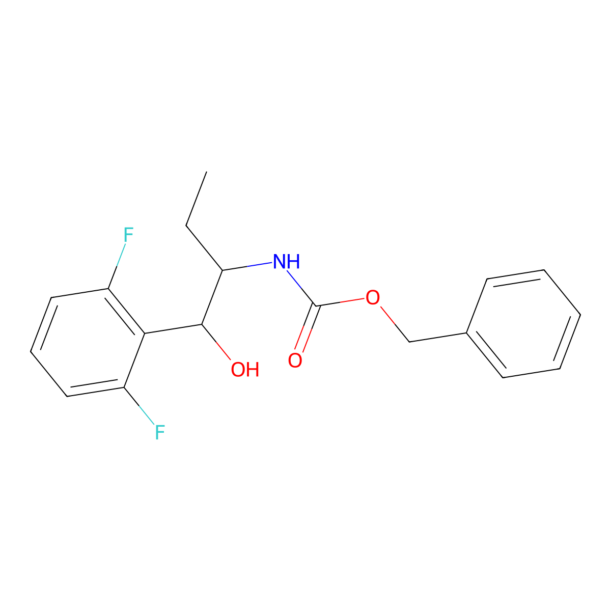 benzyl N-[1-(2,6-difluorophenyl)-1-hydroxybutan-2-yl]carbamate molecular structure, CAS 2680796-97-6