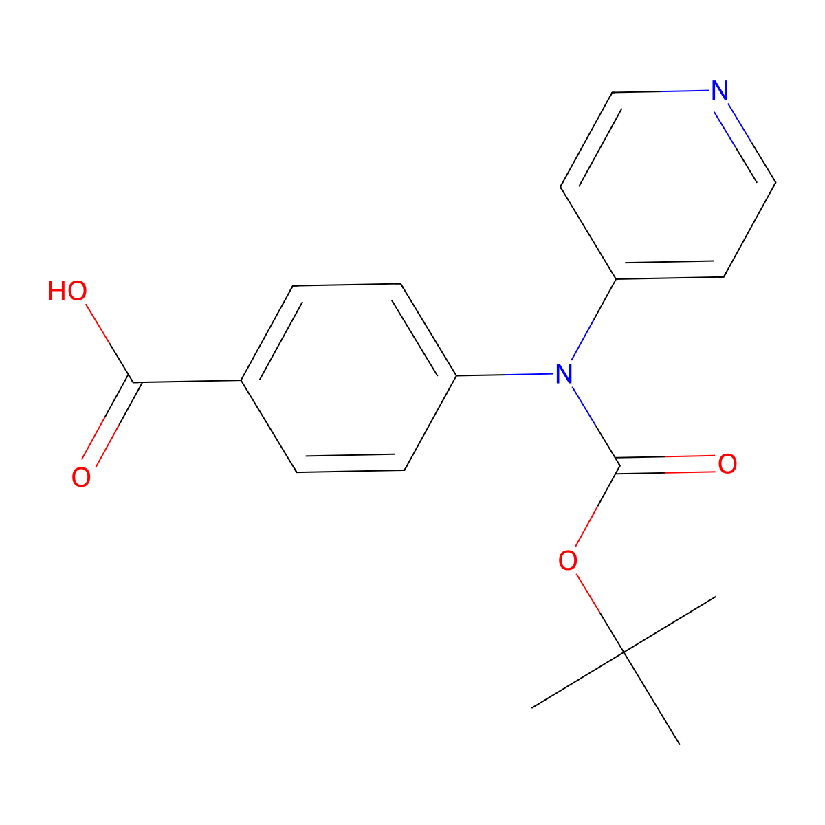 4-{[(Tert-butoxy)carbonyl](pyridin-4-yl)amino}benzoic acid molecular structure, CAS 2680797-01-5