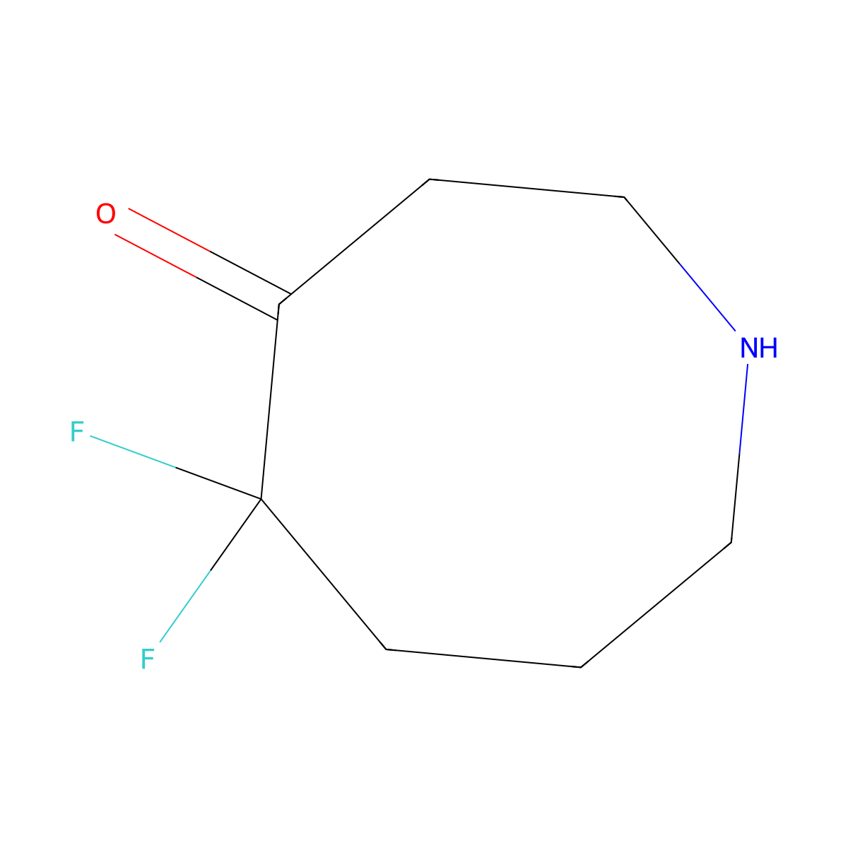 5,5-Difluoroazocan-4-one molecular structure, CAS 2680797-09-3