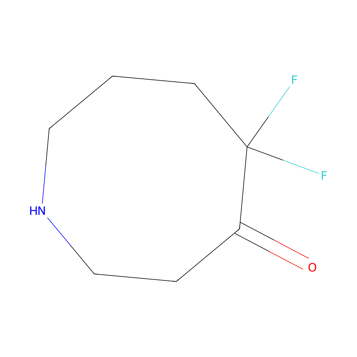 5,5-Difluoroazocan-4-one molecular structure, CAS 2680797-09-3