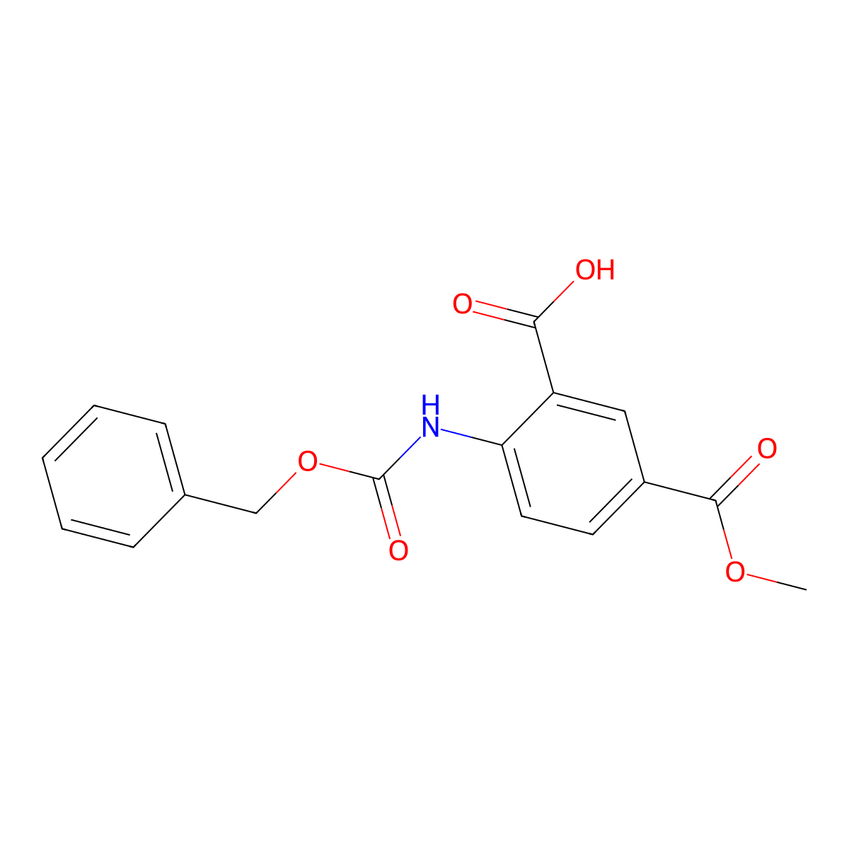 2-{[(Benzyloxy)carbonyl]amino}-5-(methoxycarbonyl)benzoic acid molecular structure, CAS 2680797-15-1