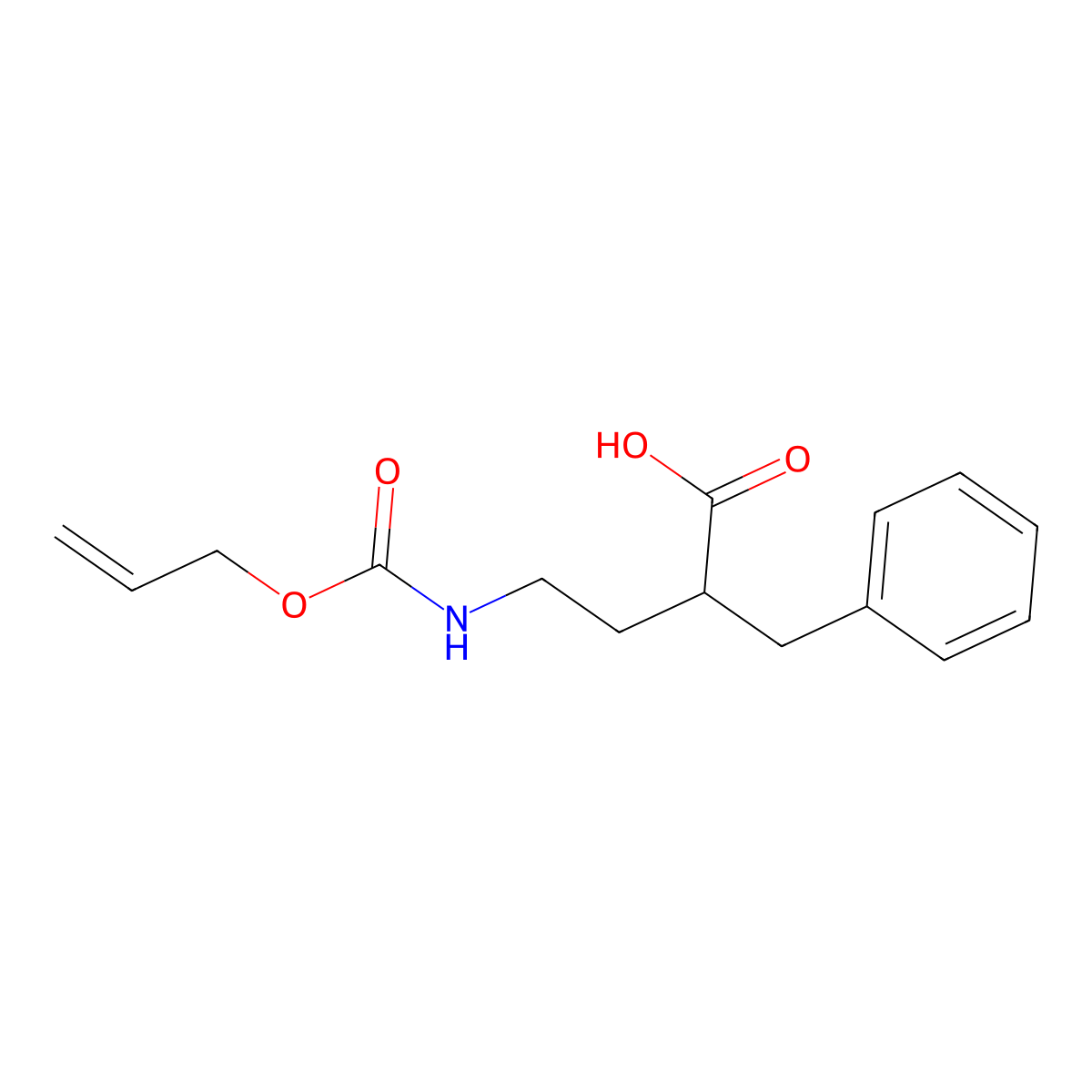 2-Benzyl-4-{[(prop-2-en-1-yloxy)carbonyl]amino}butanoic acid molecular structure, CAS 2680797-16-2