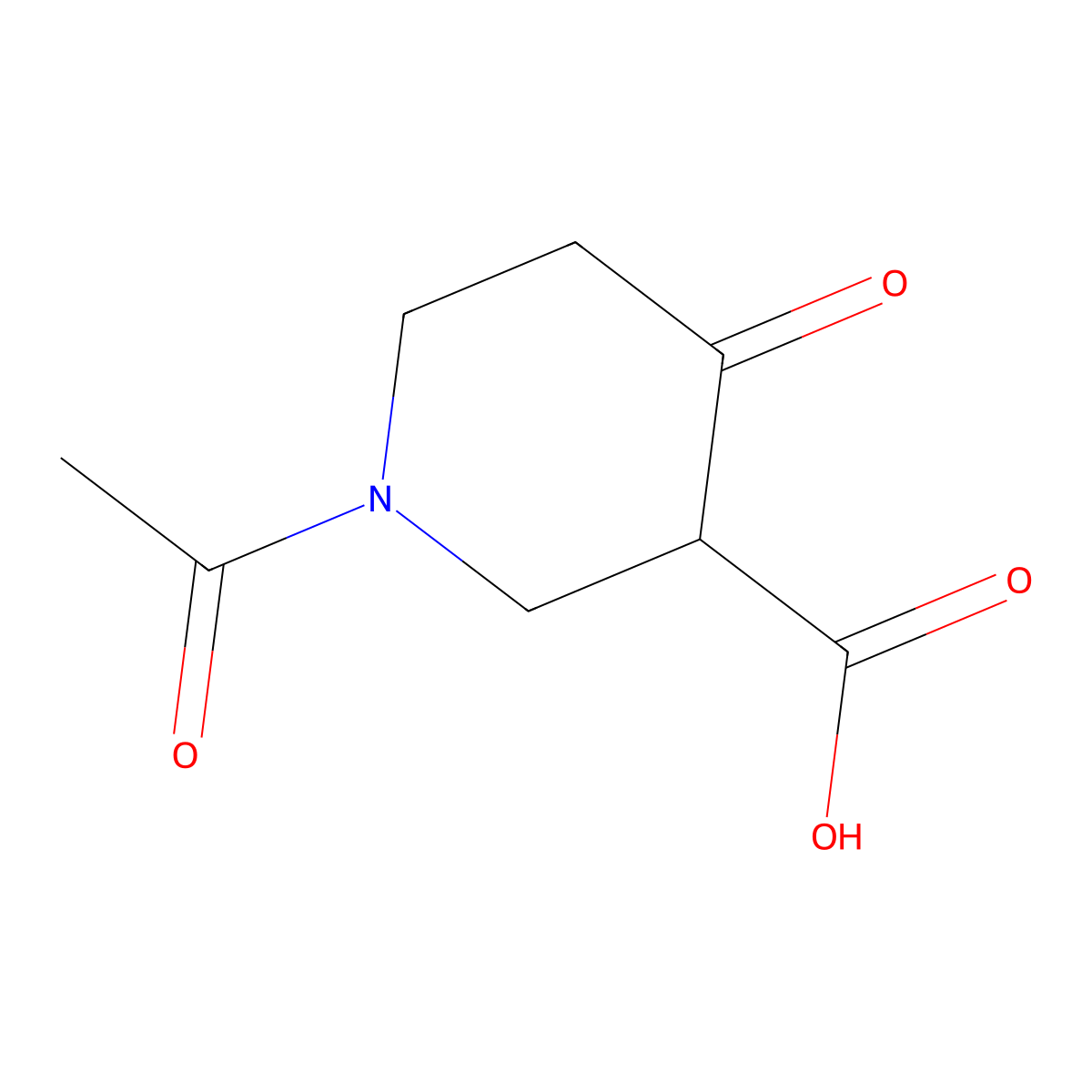 1-Acetyl-4-oxopiperidine-3-carboxylic acid molecular structure, CAS 2680797-48-0