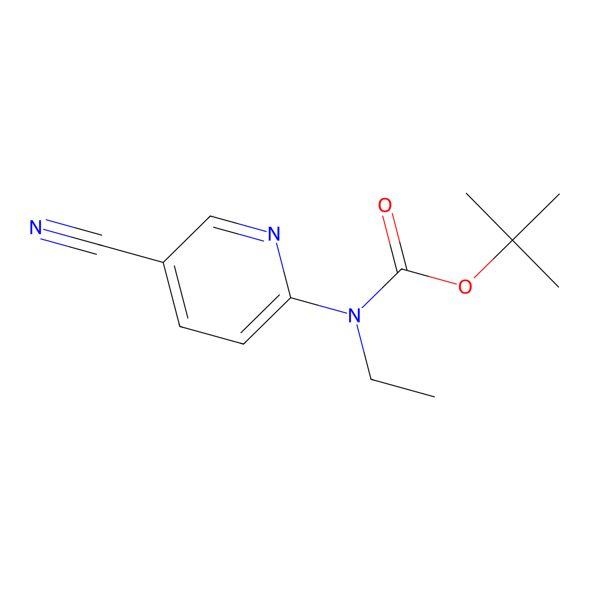 tert-butyl N-(5-cyanopyridin-2-yl)-N-ethylcarbamate molecular structure, CAS 2680797-63-9
