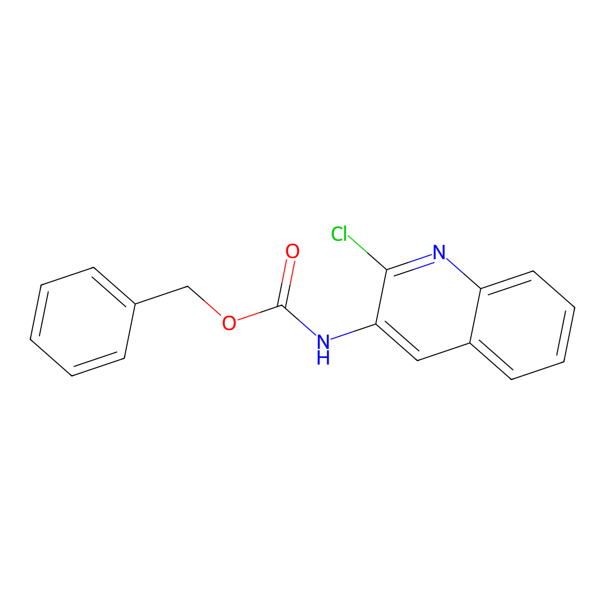 benzyl N-(2-chloroquinolin-3-yl)carbamate molecular structure, CAS 2680797-67-3