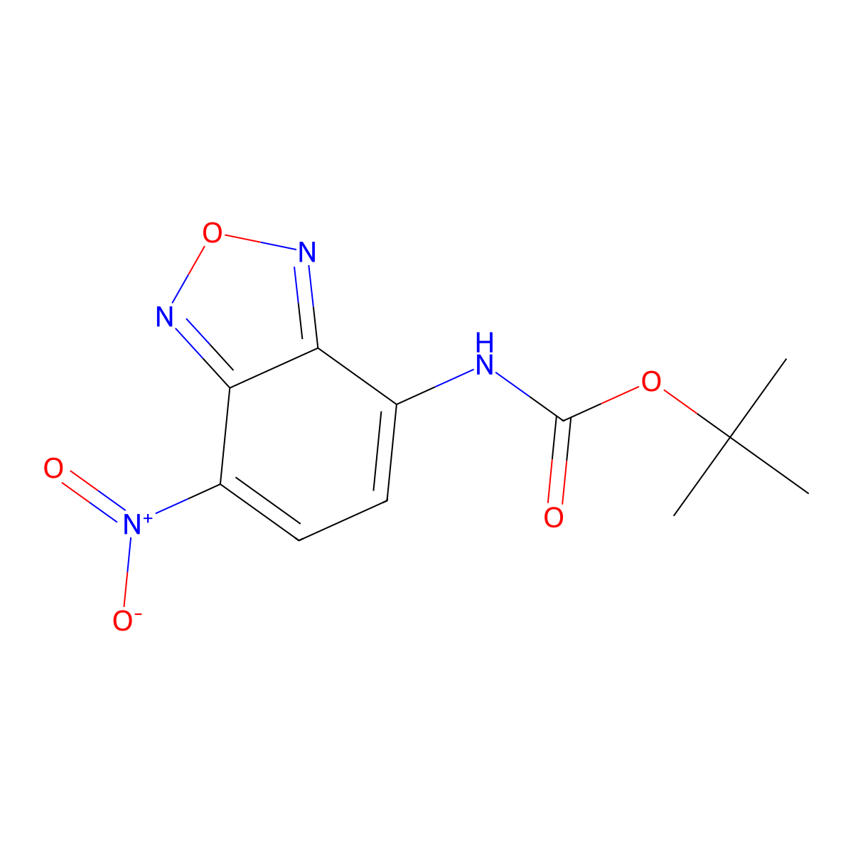 tert-butyl N-(7-nitro-2,1,3-benzoxadiazol-4-yl)carbamate molecular structure, CAS 2680797-73-1