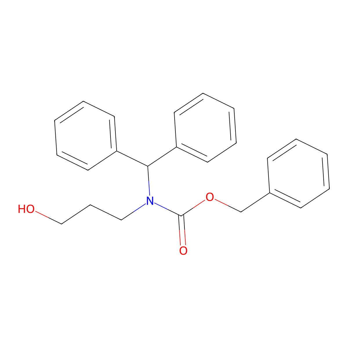 benzyl N-(diphenylmethyl)-N-(3-hydroxypropyl)carbamate molecular structure, CAS 2680797-78-6