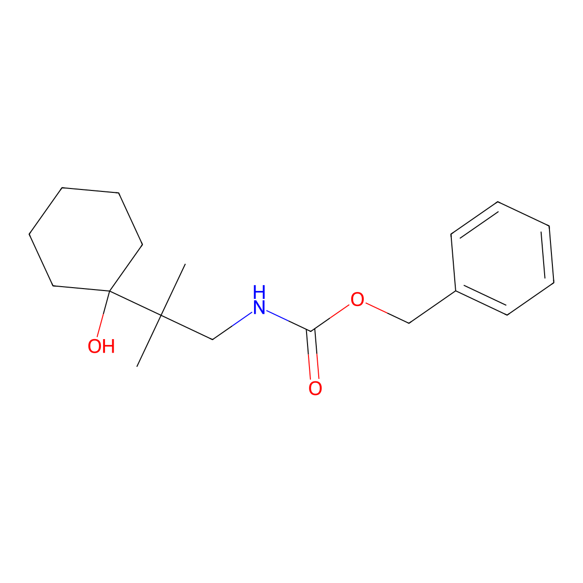 benzyl N-[2-(1-hydroxycyclohexyl)-2-methylpropyl]carbamate molecular structure, CAS 2680797-93-5