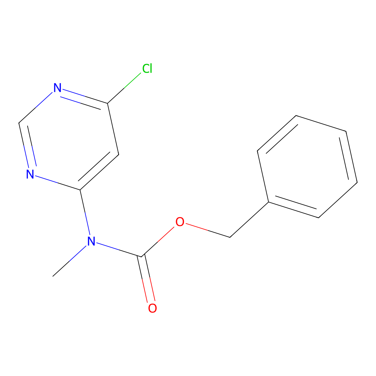 benzyl N-(6-chloropyrimidin-4-yl)-N-methylcarbamate molecular structure, CAS 2680798-02-9