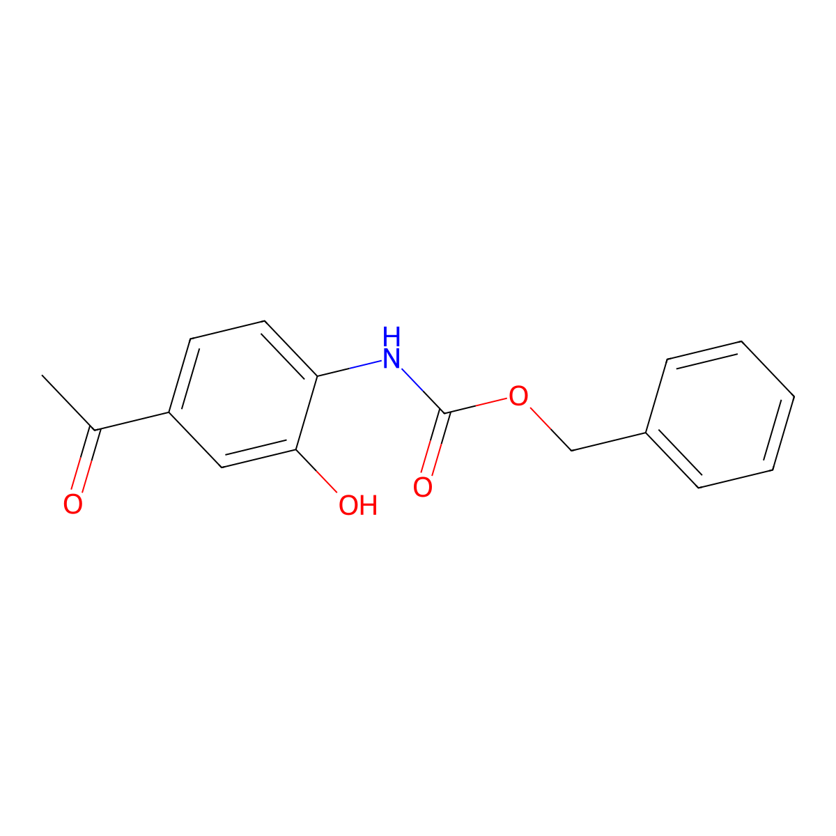 benzyl N-(4-acetyl-2-hydroxyphenyl)carbamate molecular structure, CAS 2680798-11-0