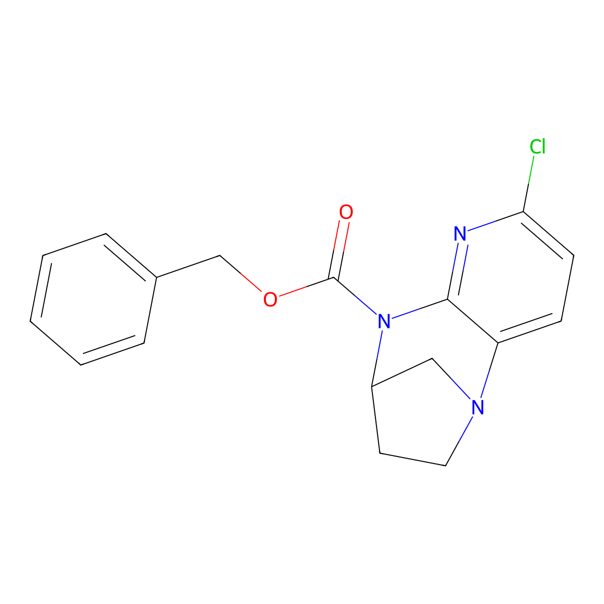 Benzyl 5-chloro-1,6,8-triazatricyclo[7.2.1.0,2,7]dodeca-2,4,6-triene-8-carboxylate molecular structure, CAS 2680798-12-1