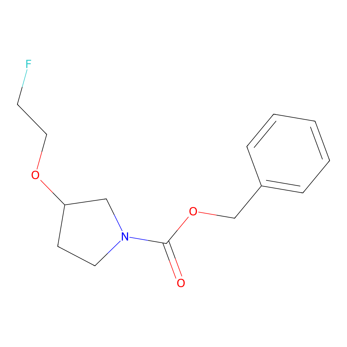 Benzyl 3-(2-fluoroethoxy)pyrrolidine-1-carboxylate molecular structure, CAS 2680798-15-4