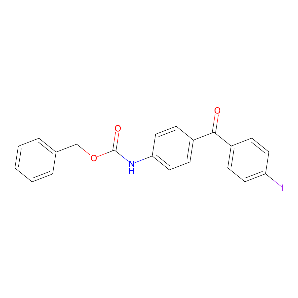 benzyl N-[4-(4-iodobenzoyl)phenyl]carbamate molecular structure, CAS 2680798-17-6