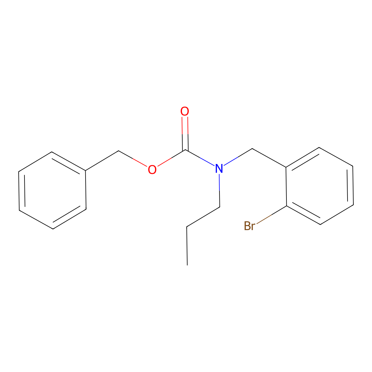 benzyl N-[(2-bromophenyl)methyl]-N-propylcarbamate molecular structure, CAS 2680798-18-7