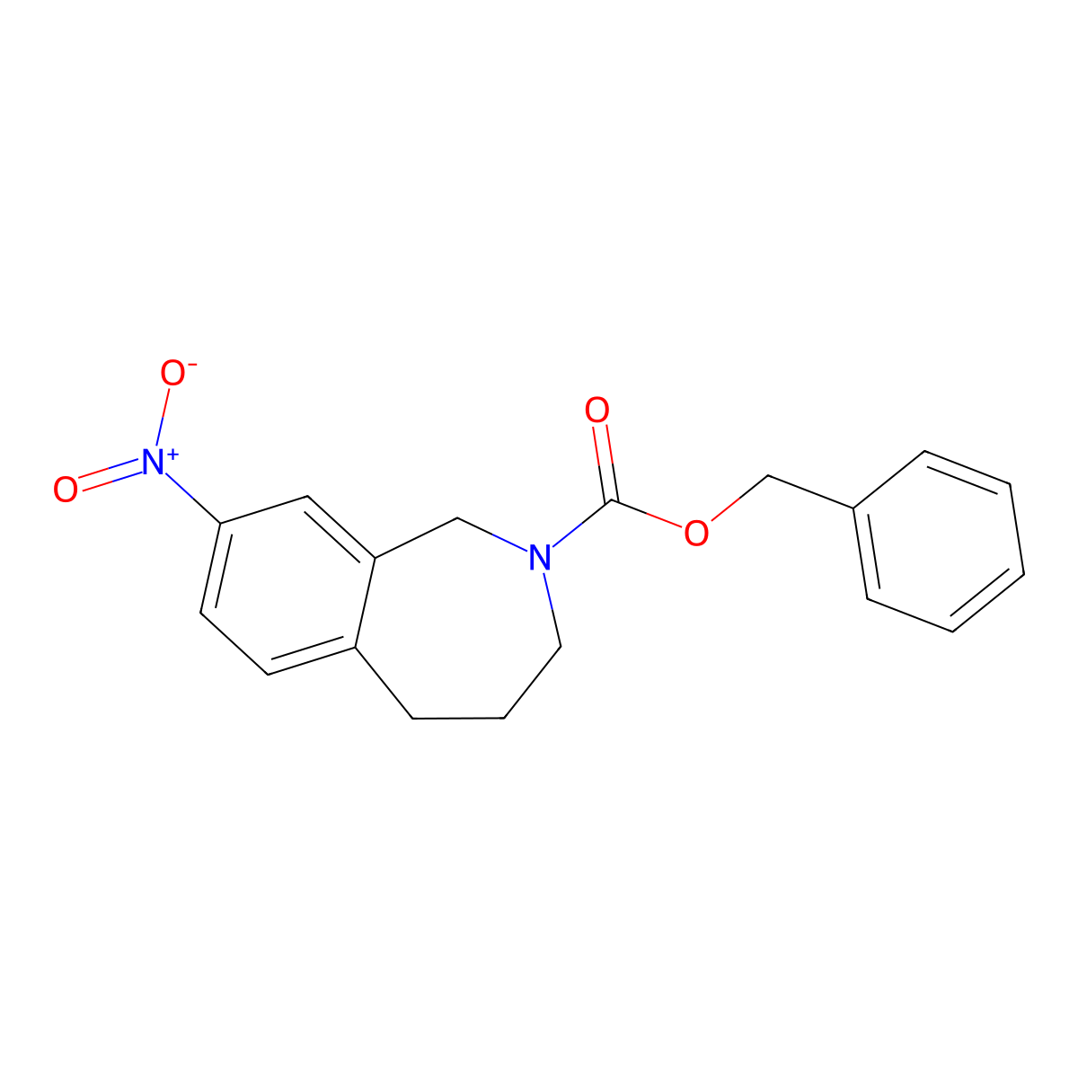 benzyl 8-nitro-2,3,4,5-tetrahydro-1H-2-benzazepine-2-carboxylate molecular structure, CAS 2680798-28-9