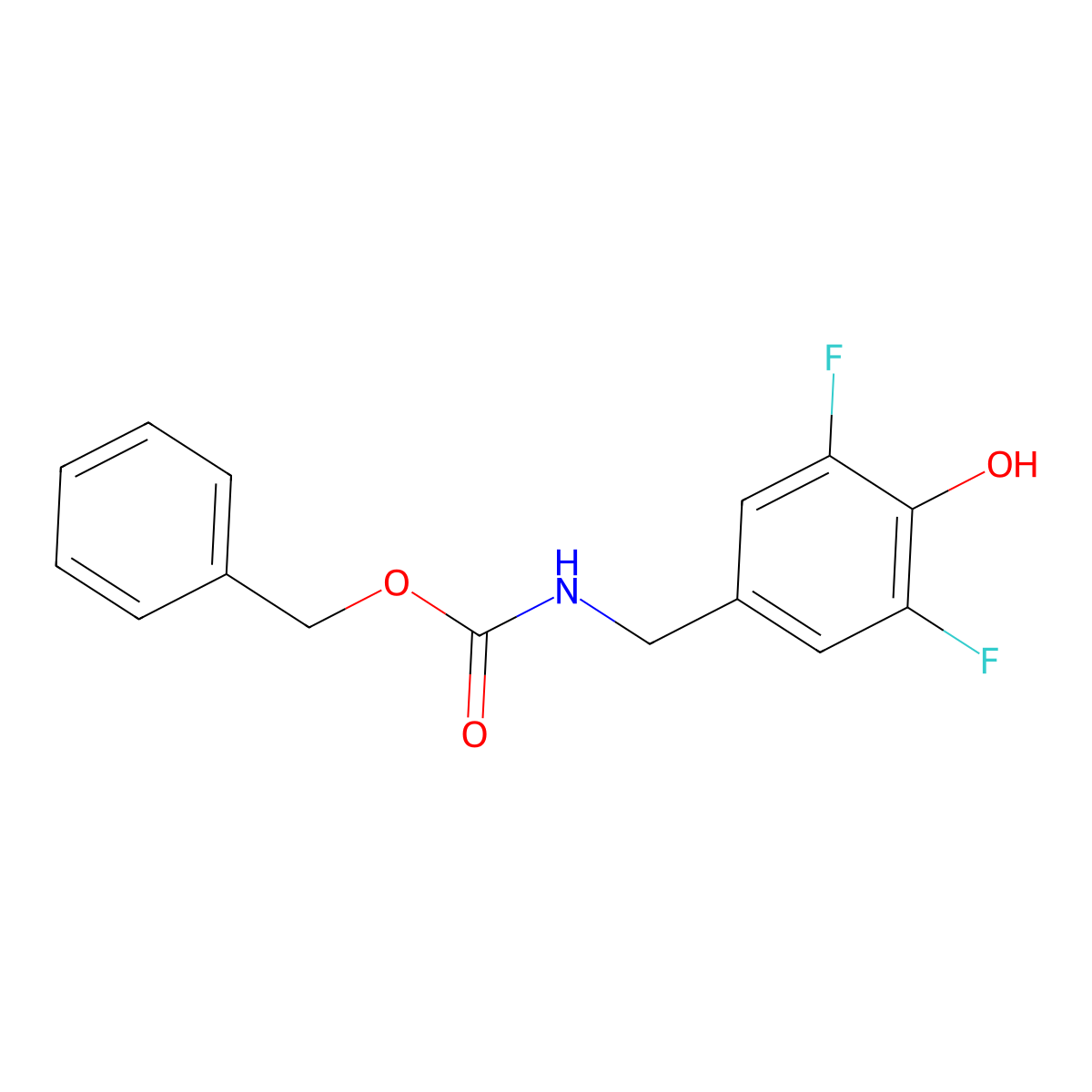 benzyl N-[(3,5-difluoro-4-hydroxyphenyl)methyl]carbamate molecular structure, CAS 2680798-56-3