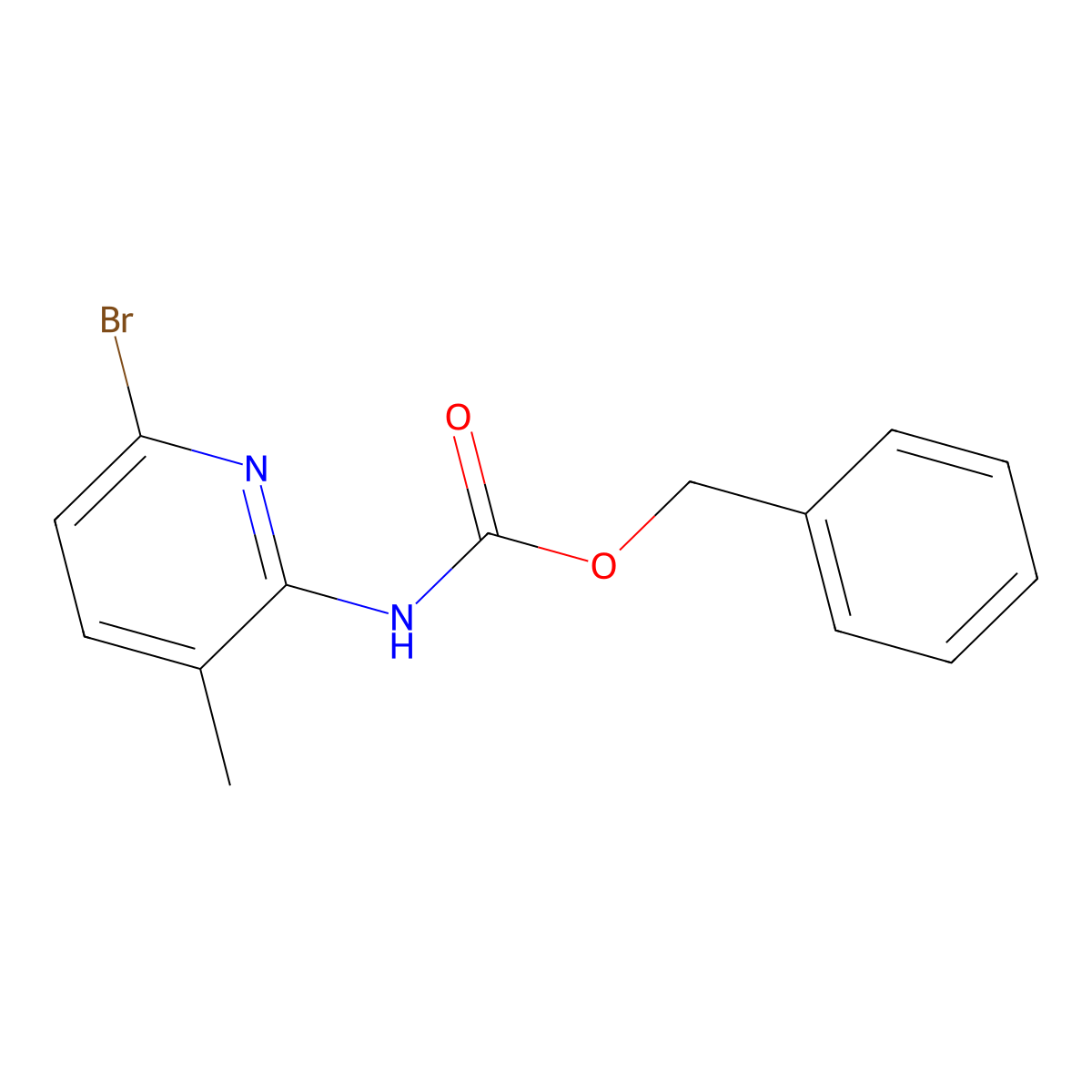 benzyl N-(6-bromo-3-methylpyridin-2-yl)carbamate molecular structure, CAS 2680798-64-3