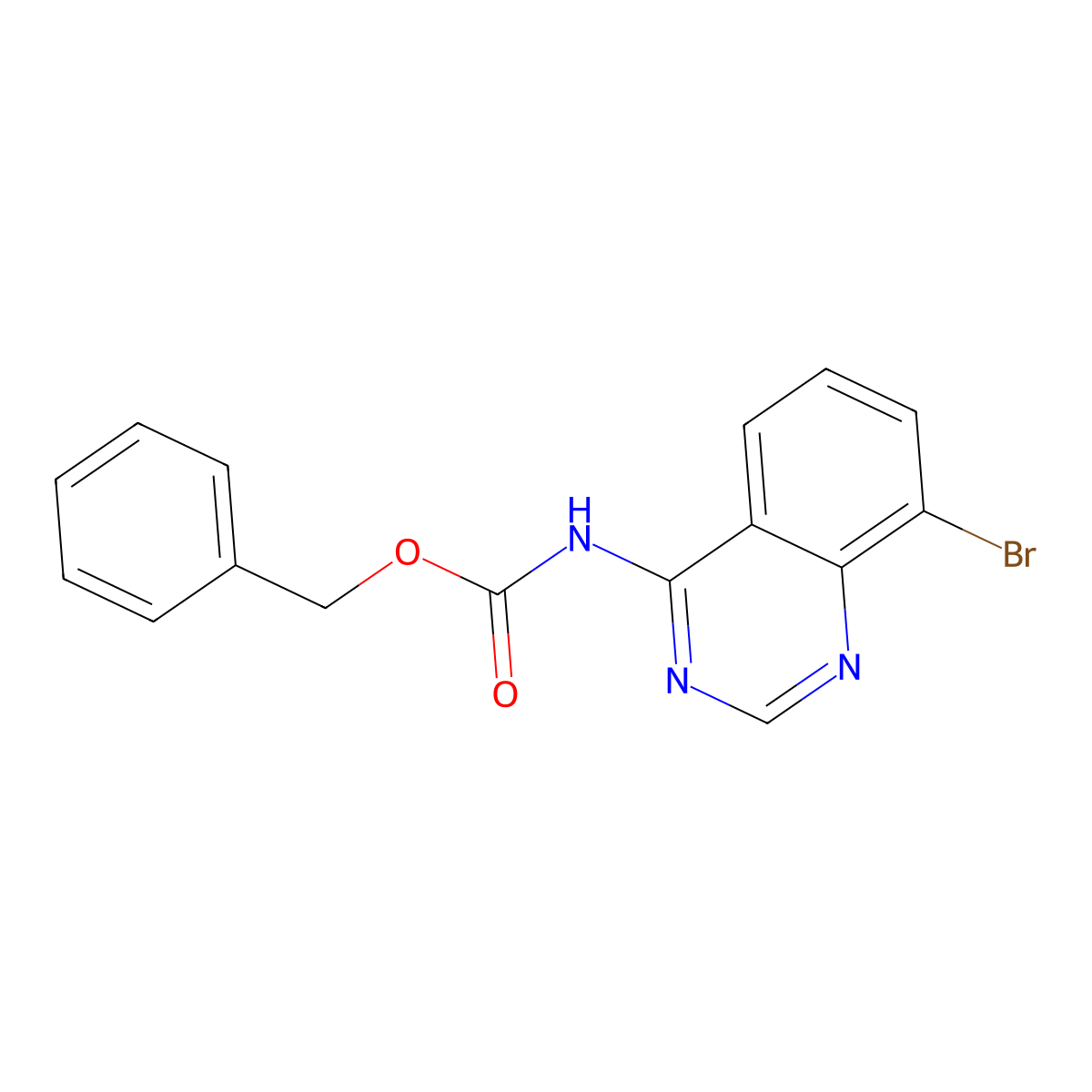 benzyl N-(8-bromoquinazolin-4-yl)carbamate molecular structure, CAS 2680798-95-0