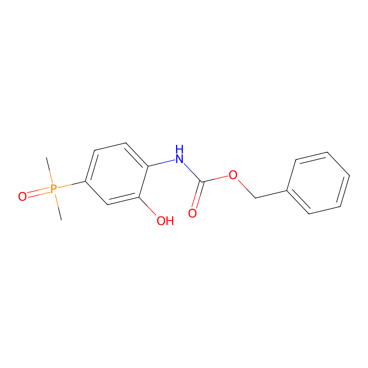 benzyl N-[4-(dimethylphosphoryl)-2-hydroxyphenyl]carbamate molecular structure, CAS 2680799-00-0