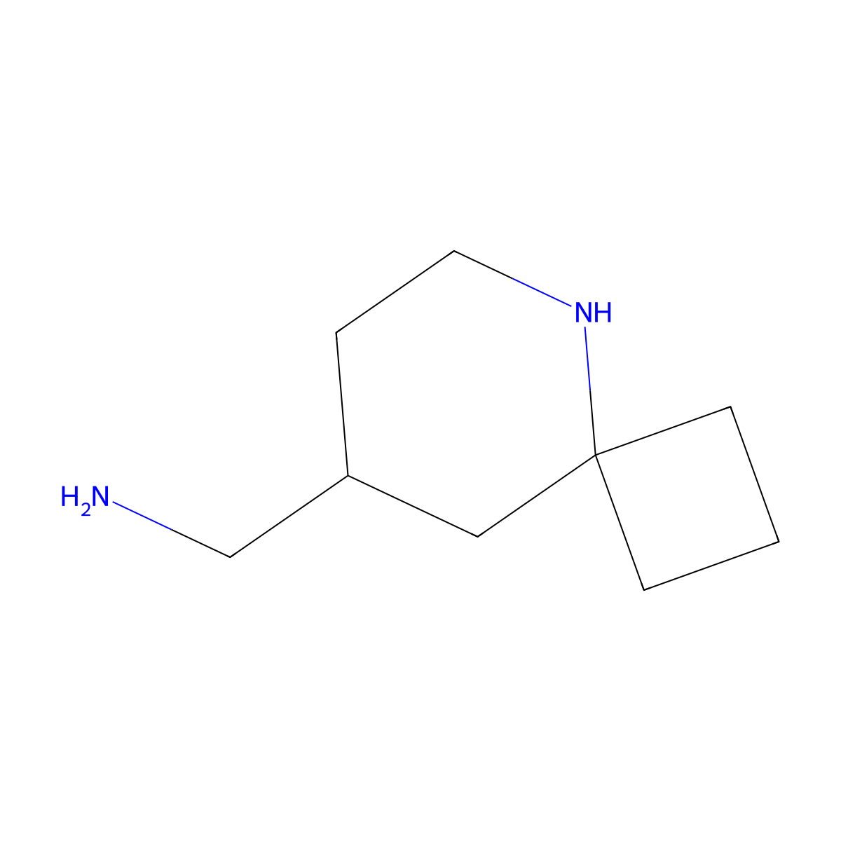 {5-Azaspiro[3.5]nonan-8-yl}methanamine molecular structure, CAS 2680799-13-5