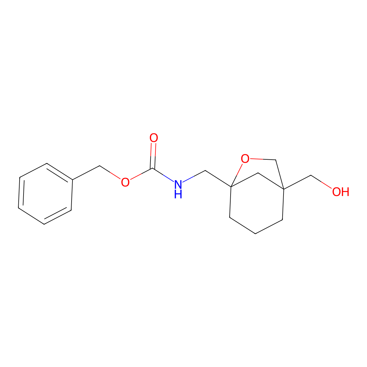 benzyl N-{[1-(hydroxymethyl)-6-oxabicyclo[3.2.1]octan-5-yl]methyl}carbamate molecular structure, CAS 2680799-26-0