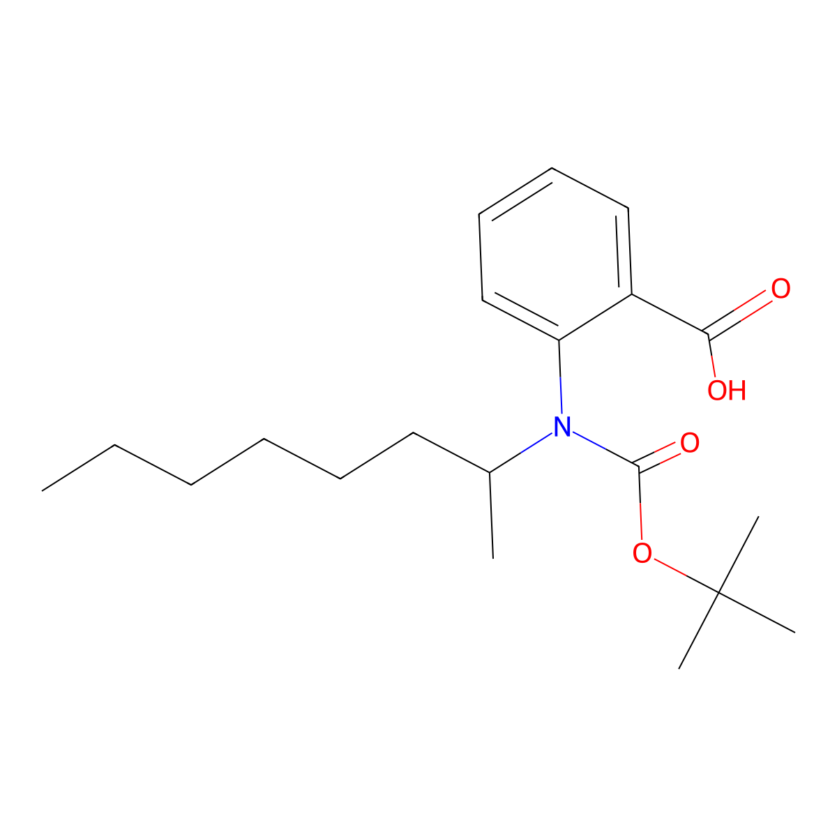 2-{[(Tert-butoxy)carbonyl](octan-2-yl)amino}benzoic acid molecular structure, CAS 2680799-29-3