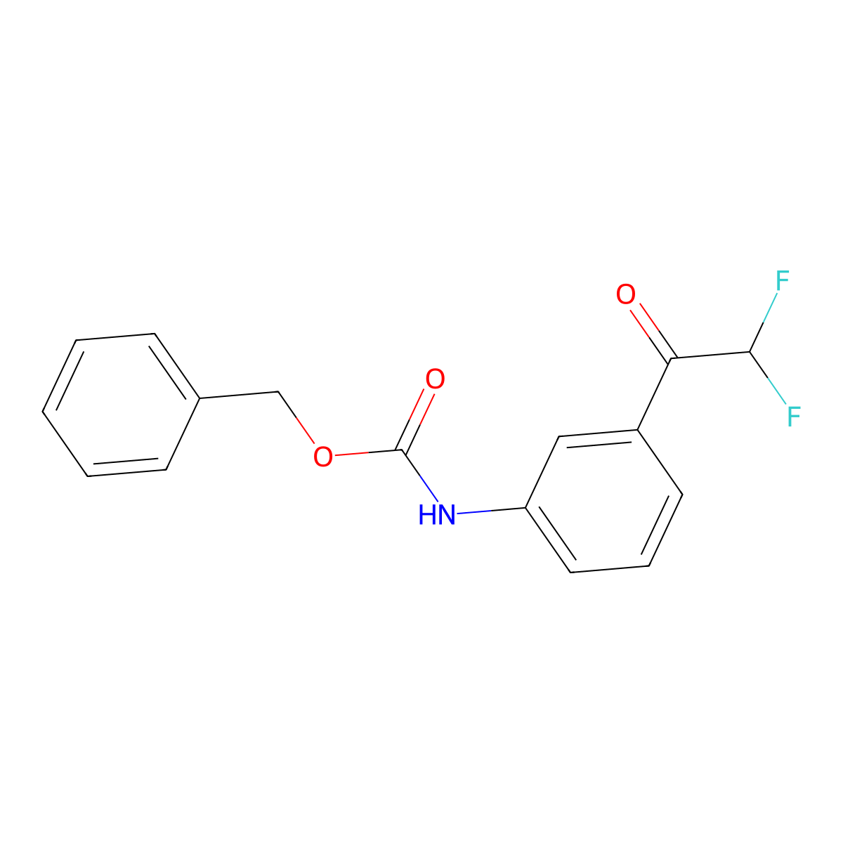 benzyl N-[3-(2,2-difluoroacetyl)phenyl]carbamate molecular structure, CAS 2680799-35-1