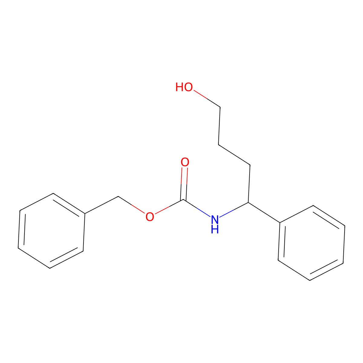 benzyl N-(4-hydroxy-1-phenylbutyl)carbamate molecular structure, CAS 2680799-59-9