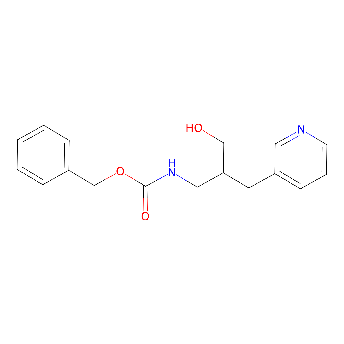 benzyl N-{3-hydroxy-2-[(pyridin-3-yl)methyl]propyl}carbamate molecular structure, CAS 2680799-64-6