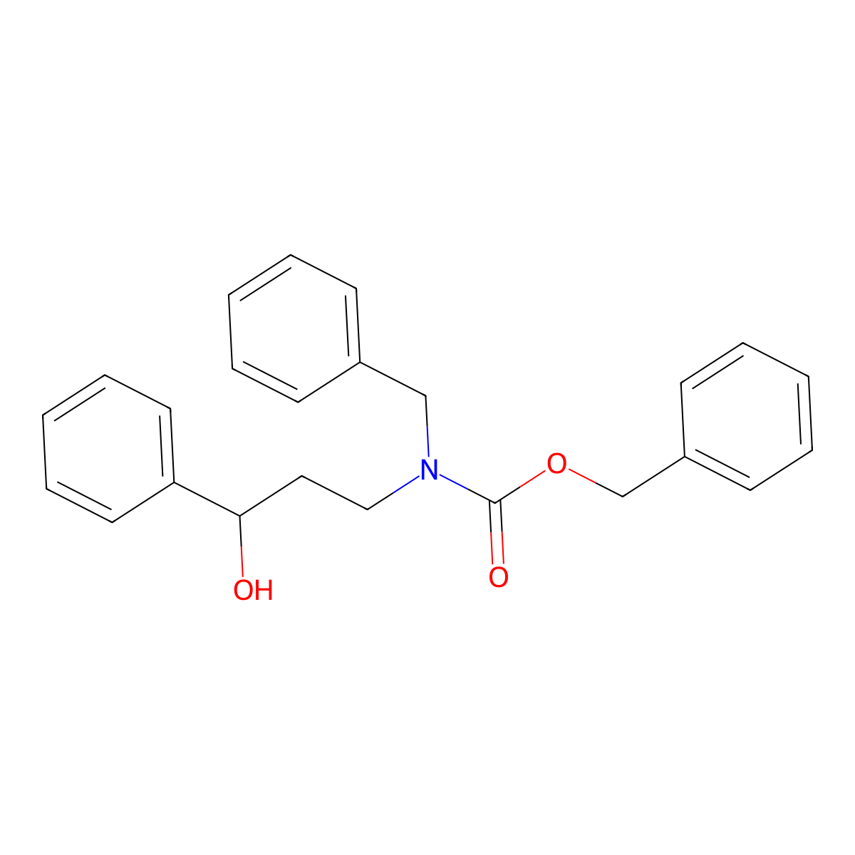benzyl N-benzyl-N-(3-hydroxy-3-phenylpropyl)carbamate molecular structure, CAS 2680799-89-5