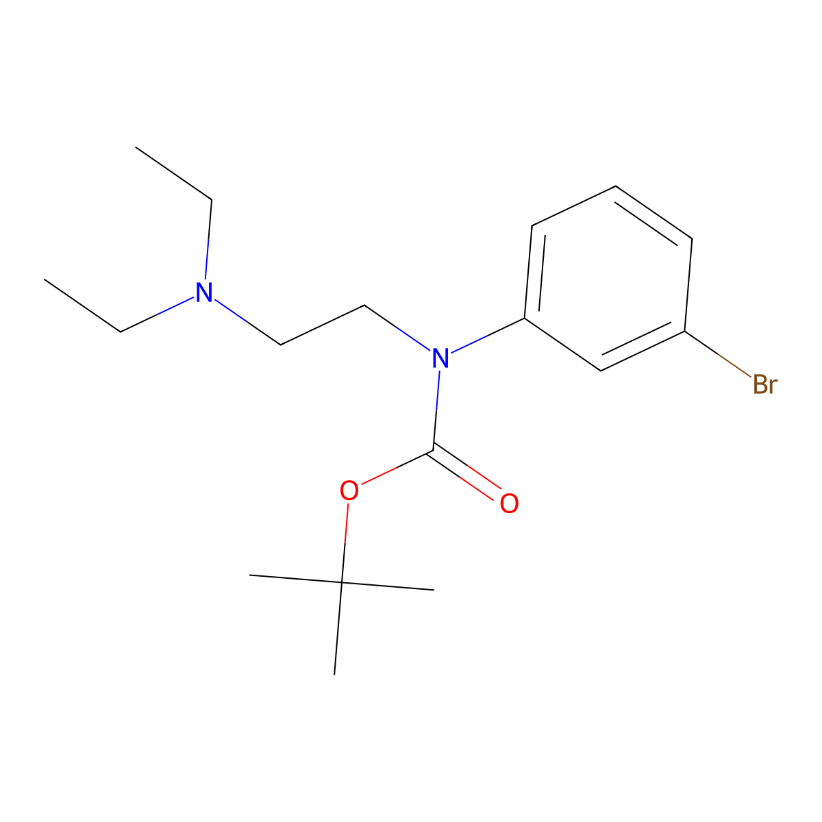 tert-butyl N-(3-bromophenyl)-N-[2-(diethylamino)ethyl]carbamate molecular structure, CAS 2680799-91-9