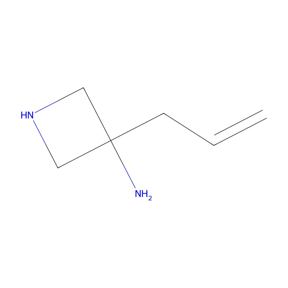 3-(Prop-2-en-1-yl)azetidin-3-amine molecular structure, CAS 2680800-24-0