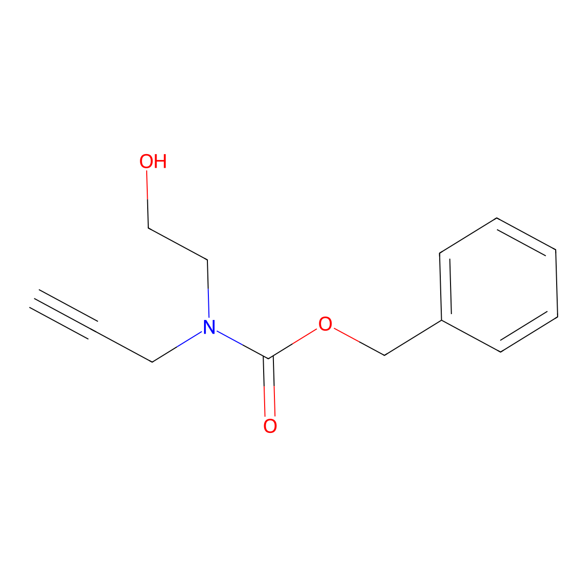 benzyl N-(2-hydroxyethyl)-N-(prop-2-yn-1-yl)carbamate molecular structure, CAS 2680801-03-8