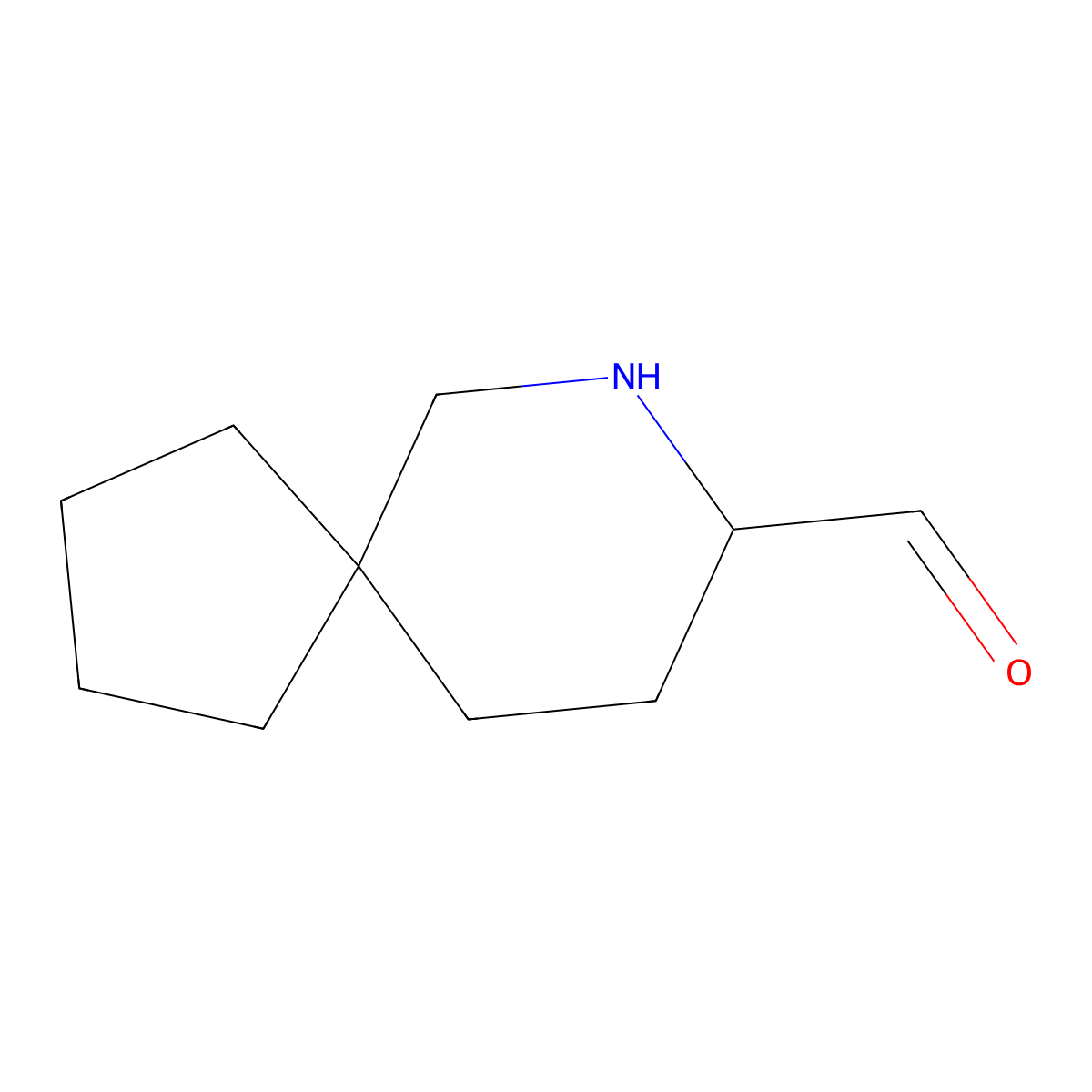 7-Azaspiro[4.5]decane-8-carbaldehyde molecular structure, CAS 2680801-26-5