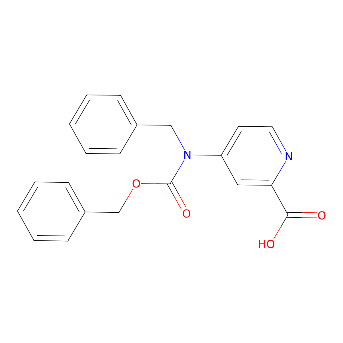 4-{Benzyl[(benzyloxy)carbonyl]amino}pyridine-2-carboxylic acid molecular structure, CAS 2680801-50-5