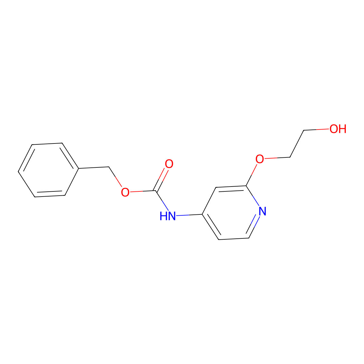 benzyl N-[2-(2-hydroxyethoxy)pyridin-4-yl]carbamate molecular structure, CAS 2680801-62-9