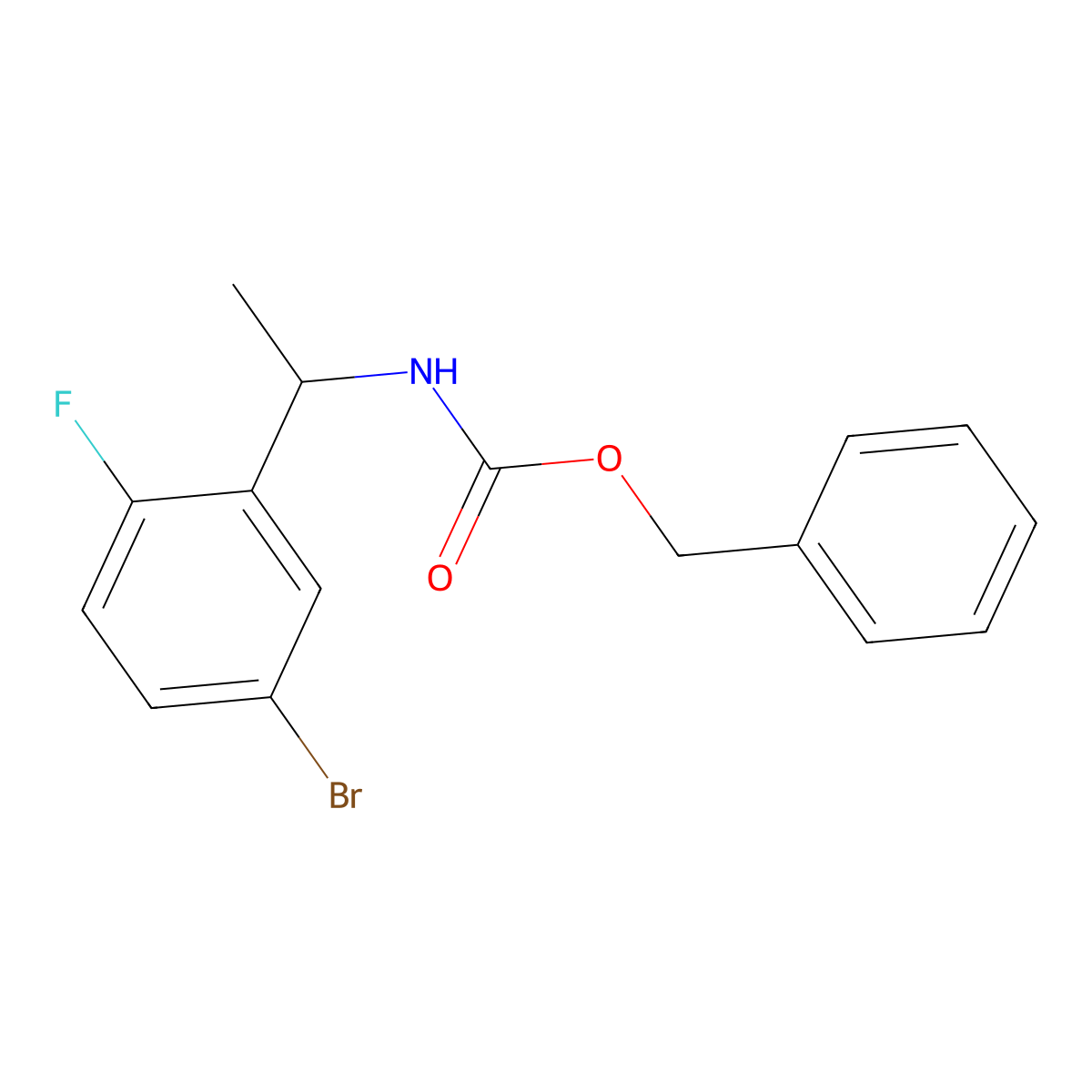 benzyl N-[1-(5-bromo-2-fluorophenyl)ethyl]carbamate molecular structure, CAS 2680801-65-2