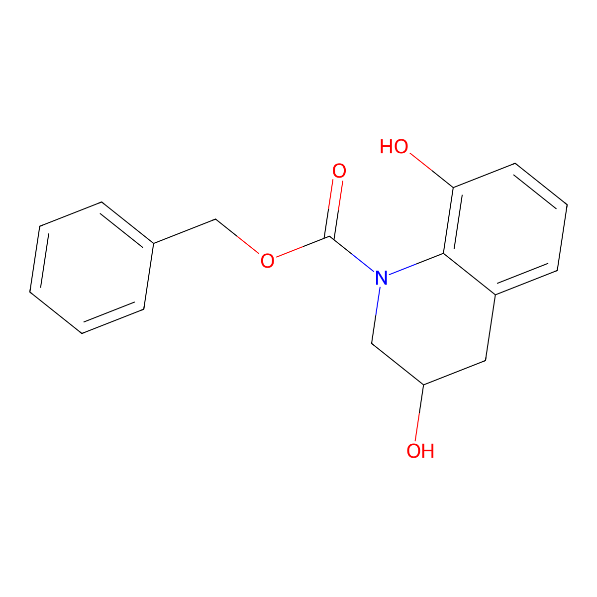 Benzyl 3,8-dihydroxy-1,2,3,4-tetrahydroquinoline-1-carboxylate molecular structure, CAS 2680801-81-2