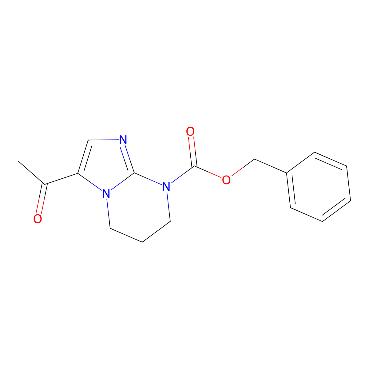benzyl 3-acetyl-5H,6H,7H,8H-imidazo[1,2-a]pyrimidine-8-carboxylate molecular structure, CAS 2680801-91-4