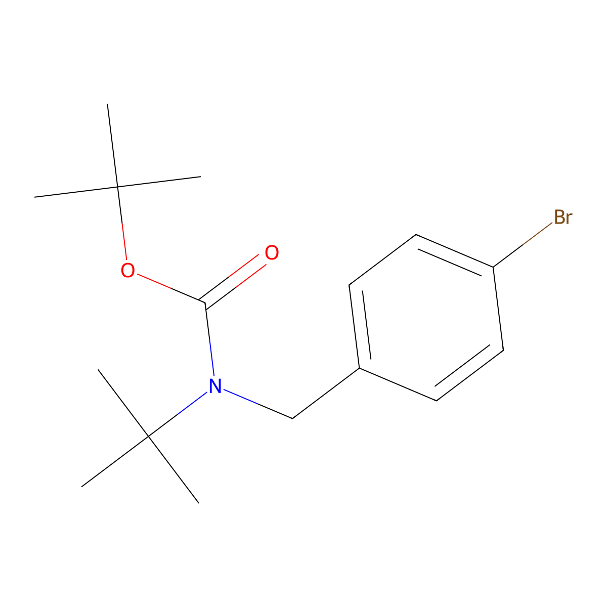 tert-butyl N-[(4-bromophenyl)methyl]-N-tert-butylcarbamate molecular structure, CAS 2680802-03-1