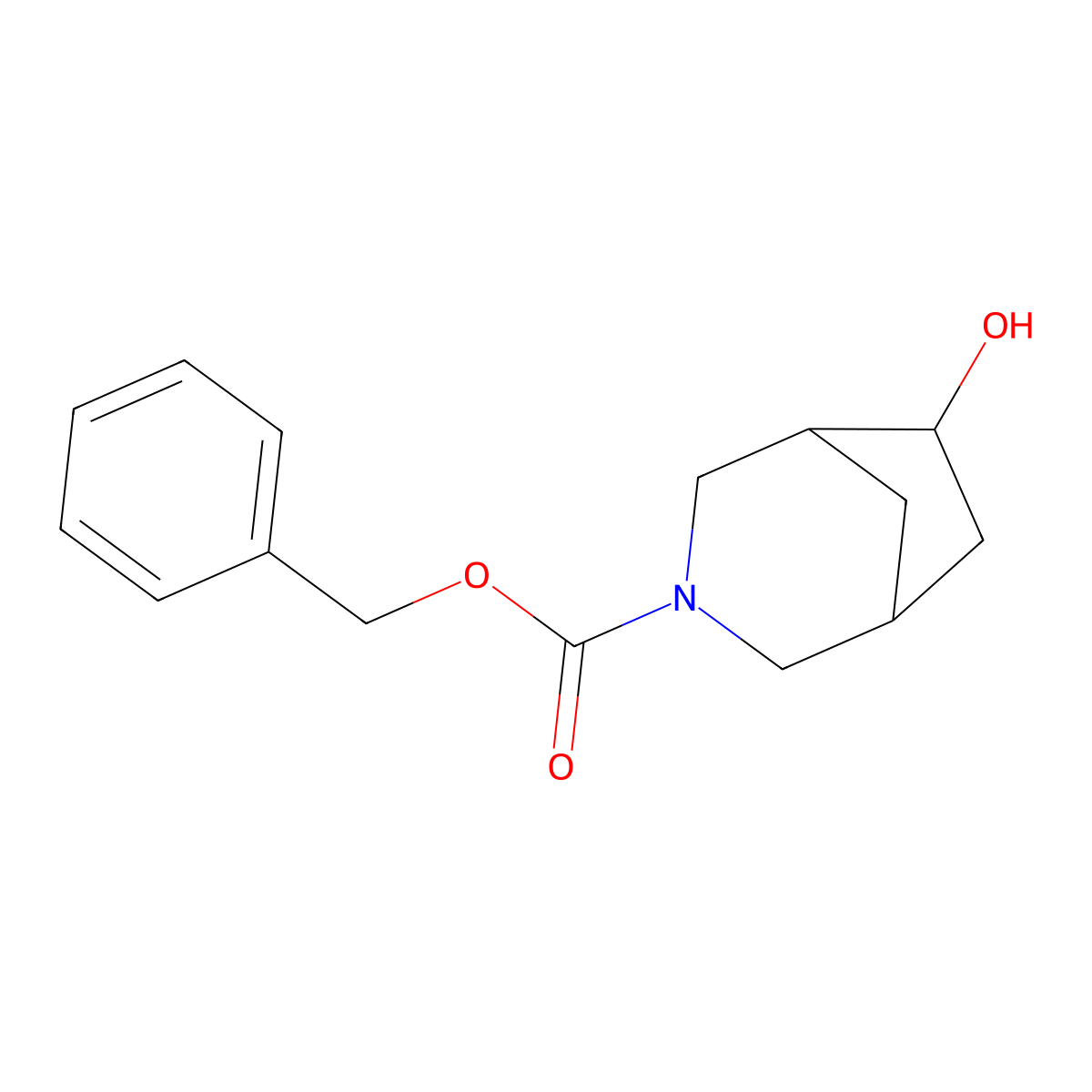 Benzyl 6-hydroxy-3-azabicyclo[3.2.1]octane-3-carboxylate molecular structure, CAS 2680802-18-8
