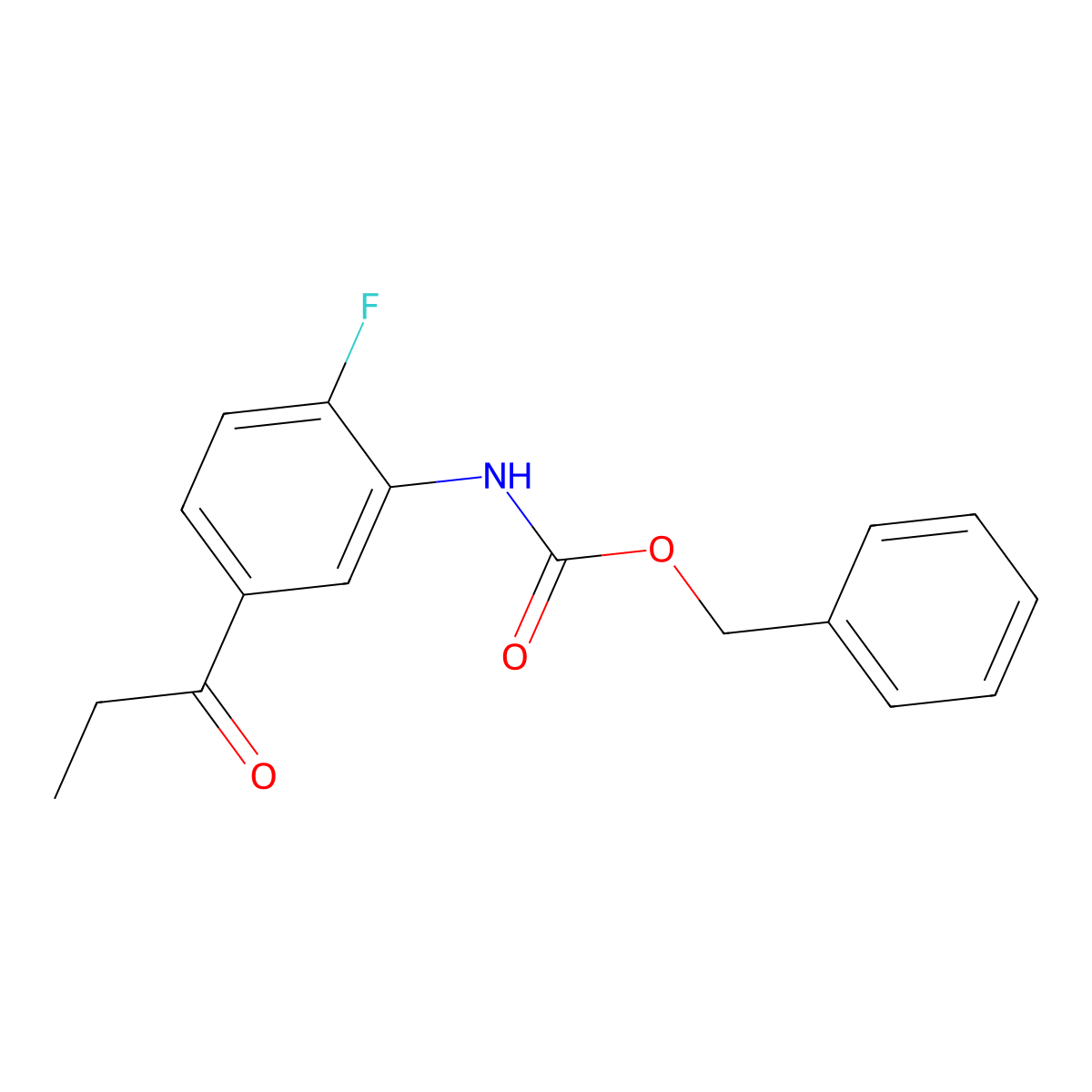benzyl N-(2-fluoro-5-propanoylphenyl)carbamate molecular structure, CAS 2680802-21-3