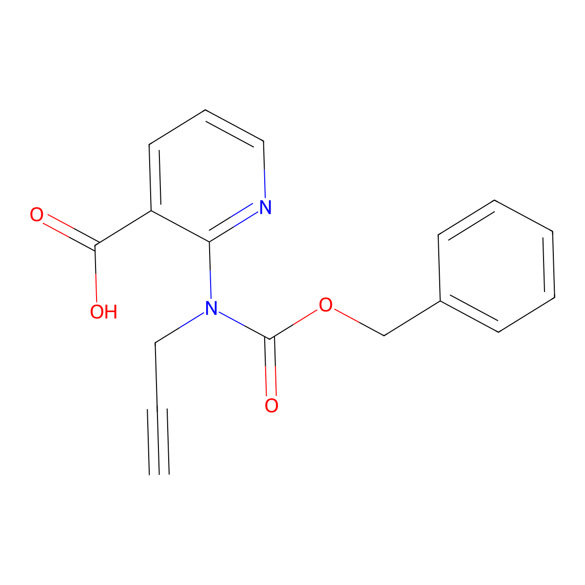 2-{[(Benzyloxy)carbonyl](prop-2-yn-1-yl)amino}pyridine-3-carboxylic acid molecular structure, CAS 2680802-36-0