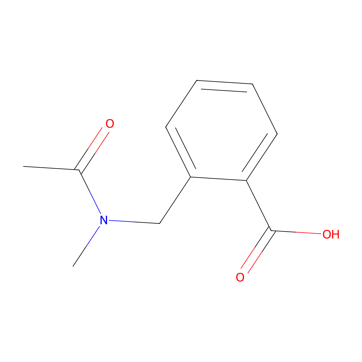 2-[(N-methylacetamido)methyl]benzoic acid molecular structure, CAS 2680802-38-2