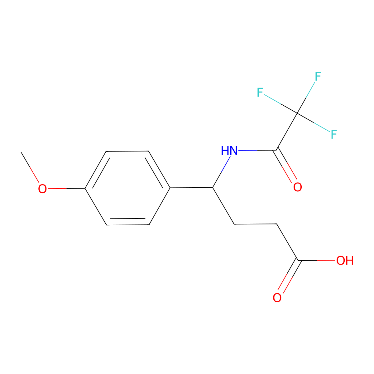 4-(4-Methoxyphenyl)-4-(2,2,2-trifluoroacetamido)butanoic acid molecular structure, CAS 2680802-39-3