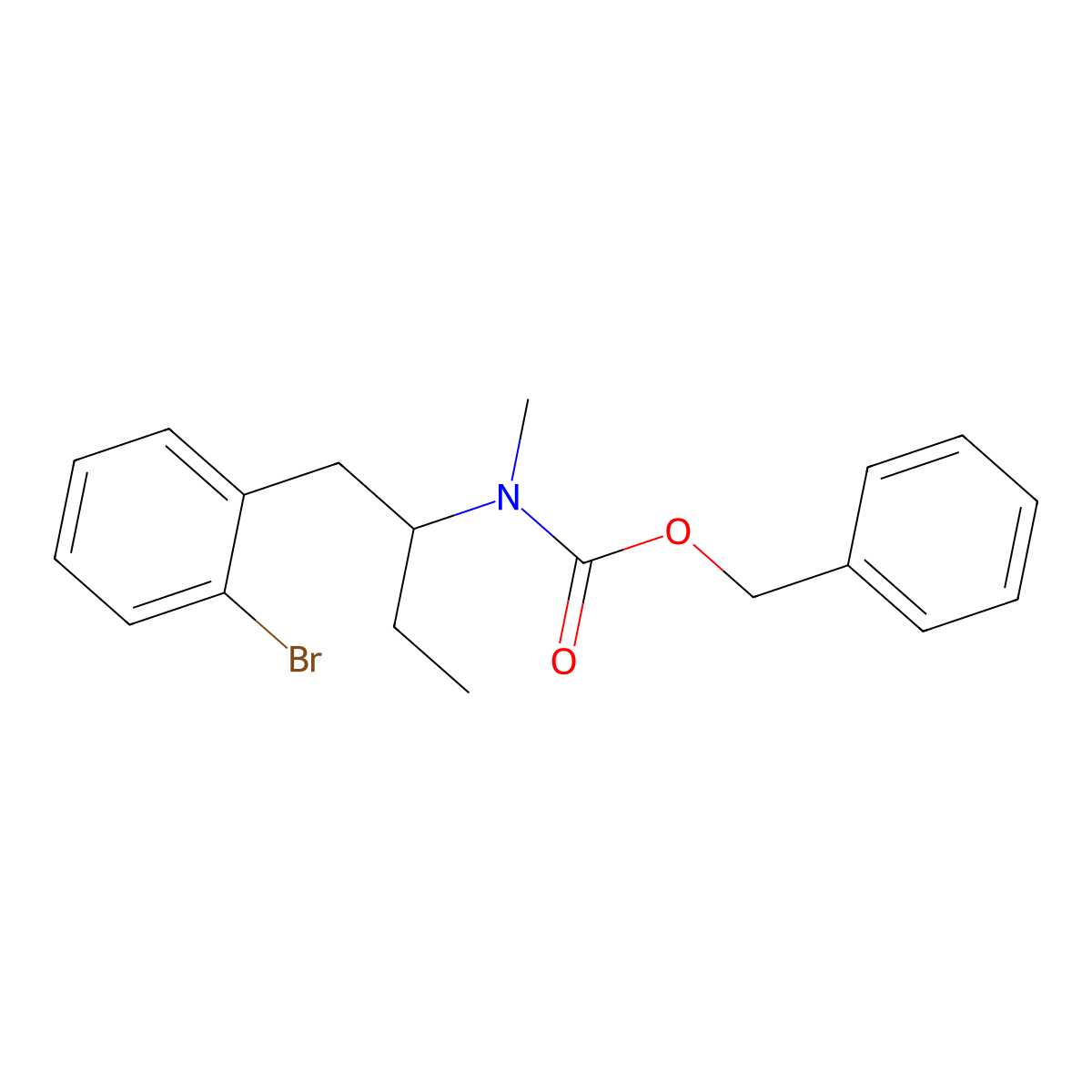 benzyl N-[1-(2-bromophenyl)butan-2-yl]-N-methylcarbamate molecular structure, CAS 2680802-41-7
