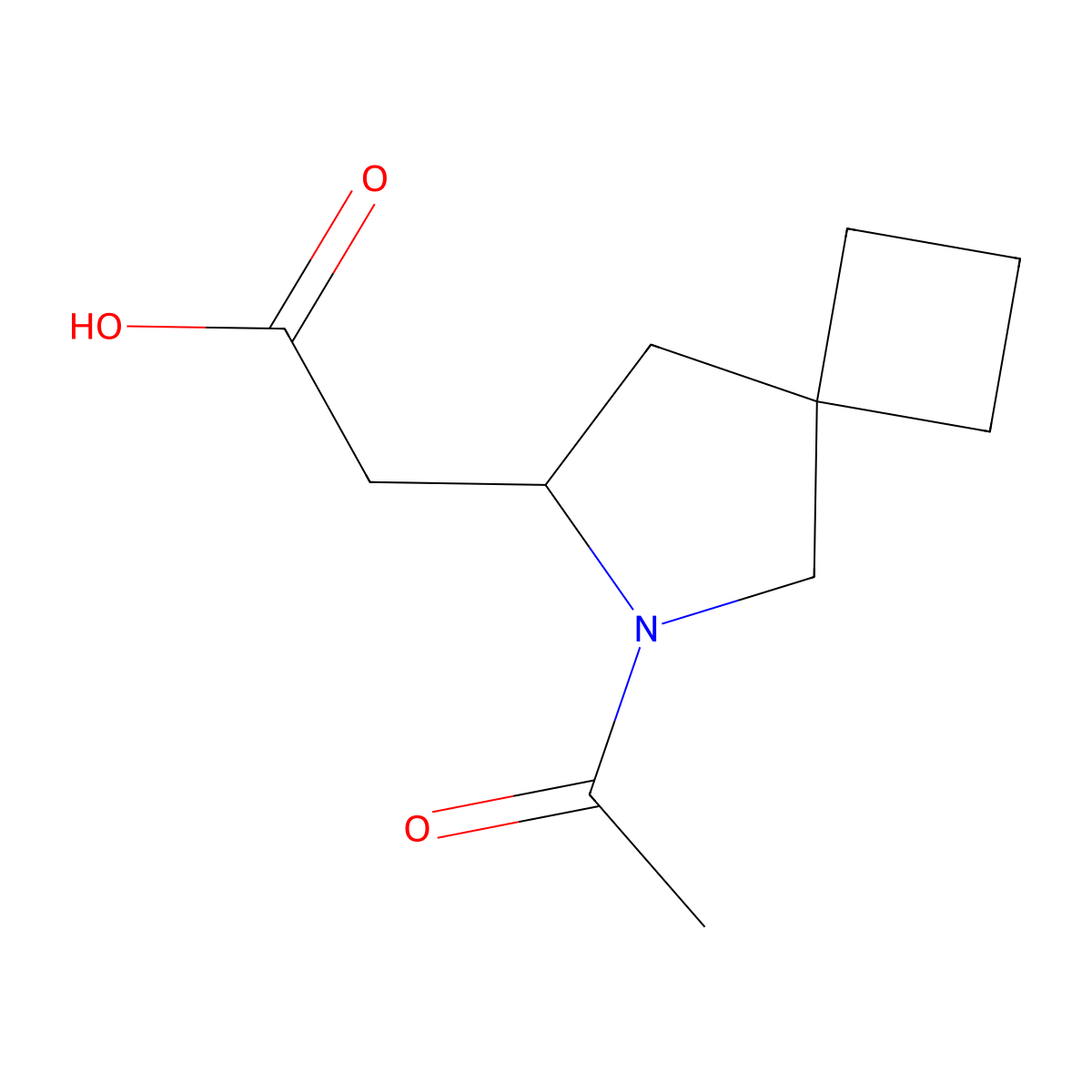 2-{6-Acetyl-6-azaspiro[3.4]octan-7-yl}acetic acid molecular structure, CAS 2680802-50-8