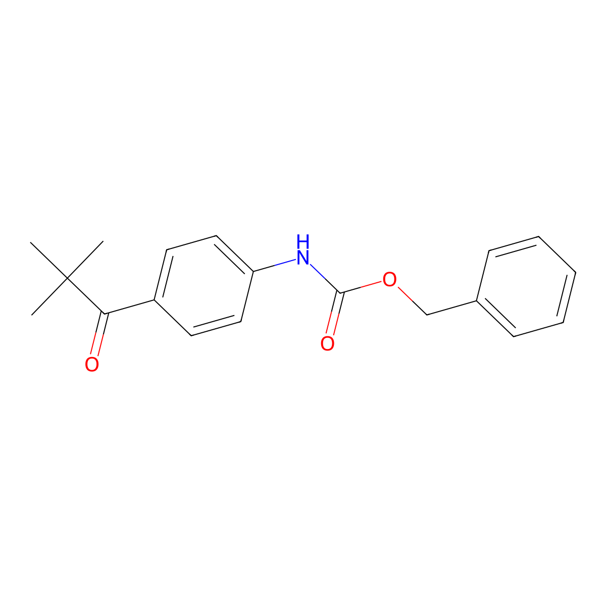benzyl N-[4-(2,2-dimethylpropanoyl)phenyl]carbamate molecular structure, CAS 2680802-55-3