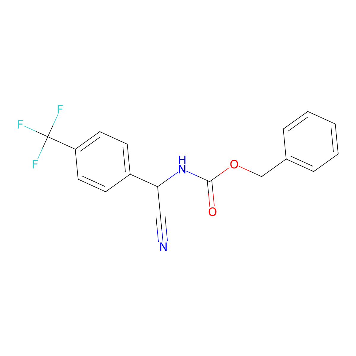 benzyl N-{cyano[4-(trifluoromethyl)phenyl]methyl}carbamate molecular structure, CAS 2680802-59-7