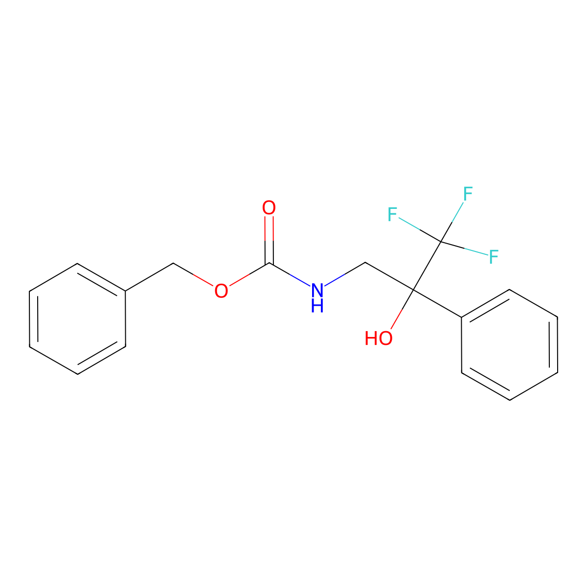 benzyl N-(3,3,3-trifluoro-2-hydroxy-2-phenylpropyl)carbamate molecular structure, CAS 2680802-61-1
